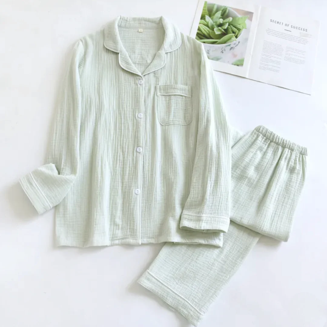 The Long Sleeve - 100% Muslin Cotton Pajama - Image 13