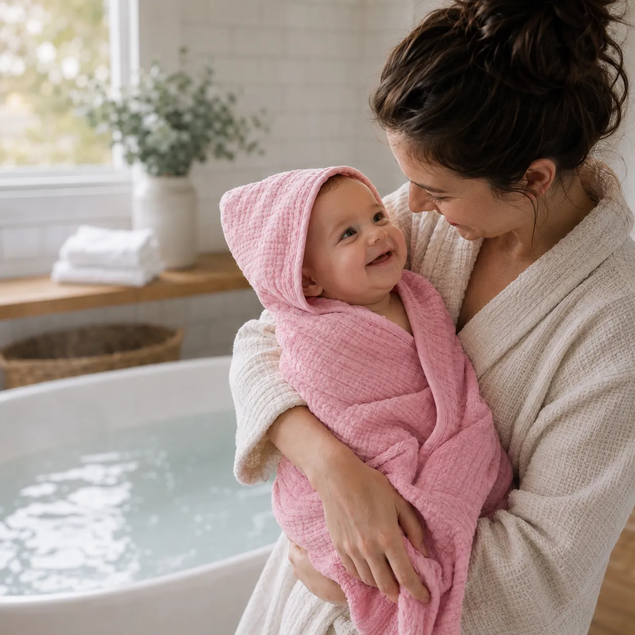 Muslin Hooded Towel - Image 3