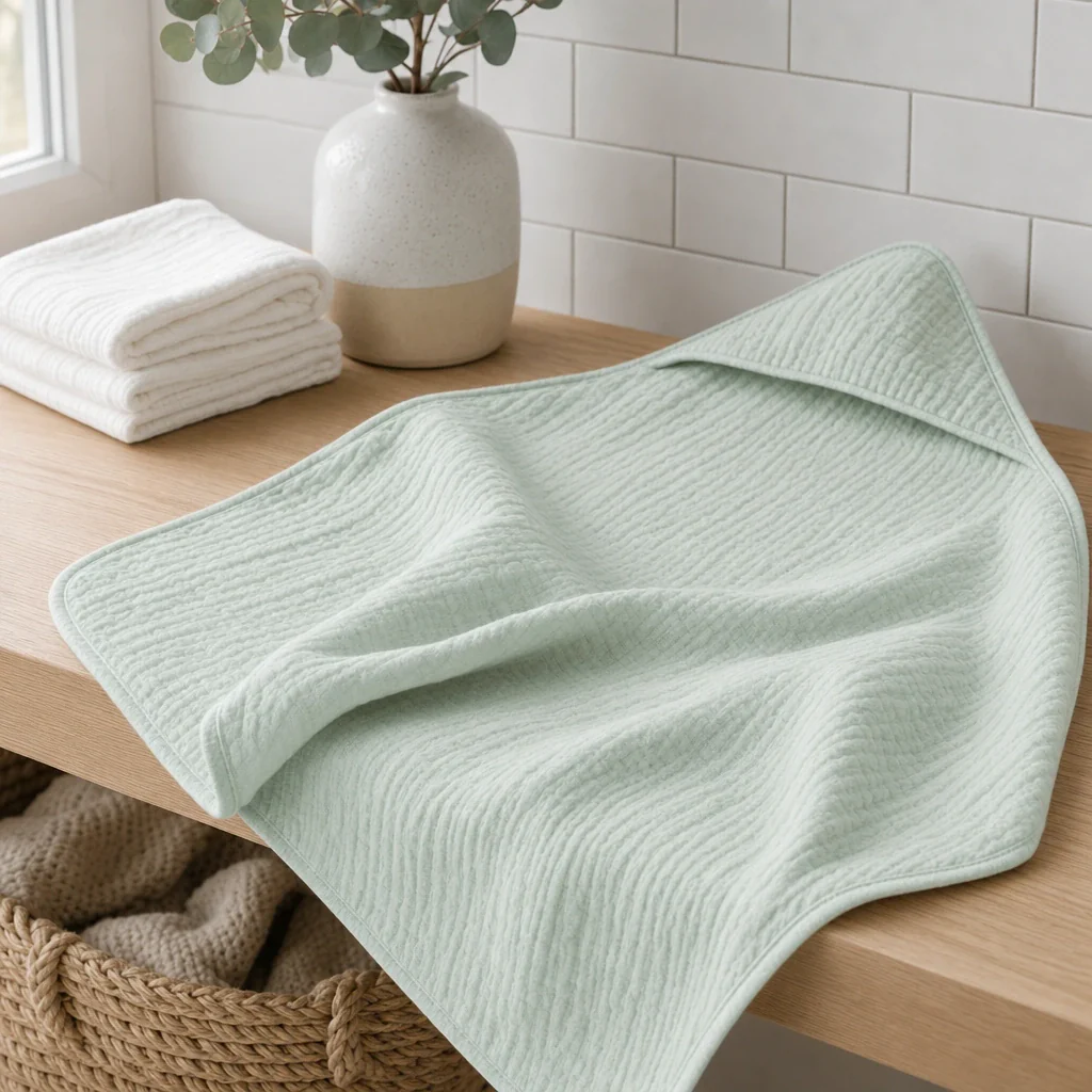 Muslin Hooded Towel - Image 7
