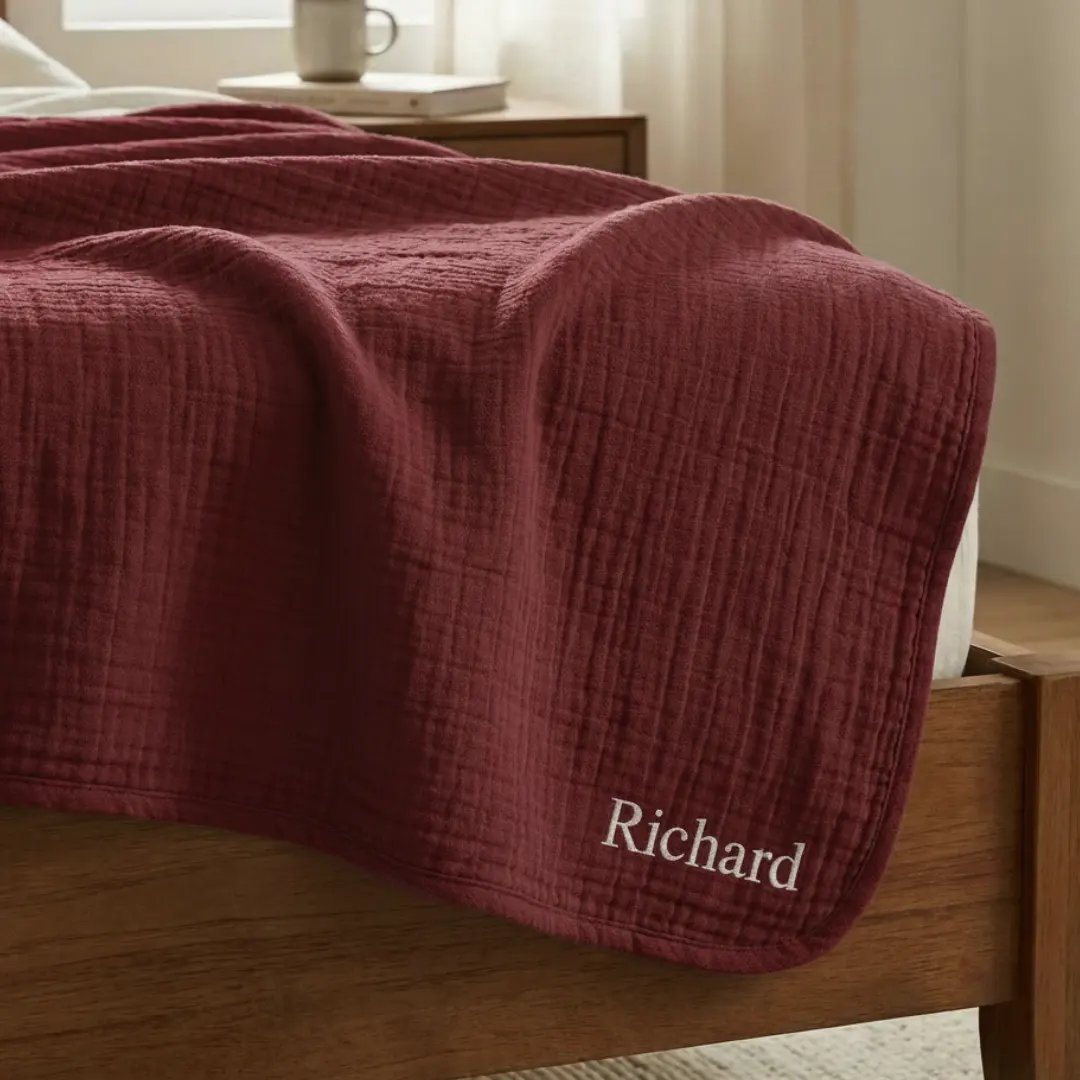 The Monogrammed Muslin Blanket - 100% Muslin Cotton (B1G1) - Image 3