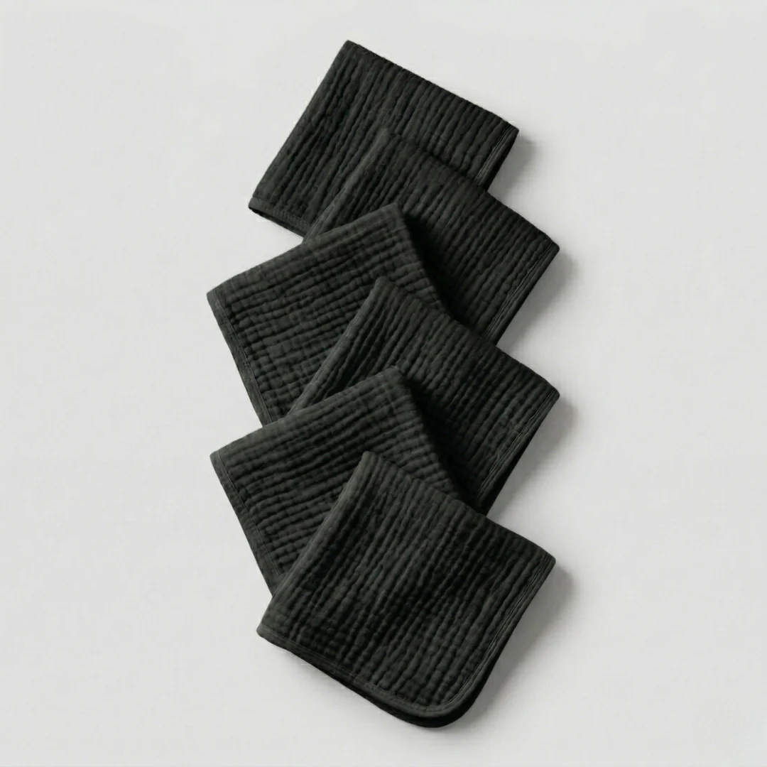 Muslin Cotton Face Towels (6 Pcs) - Image 7