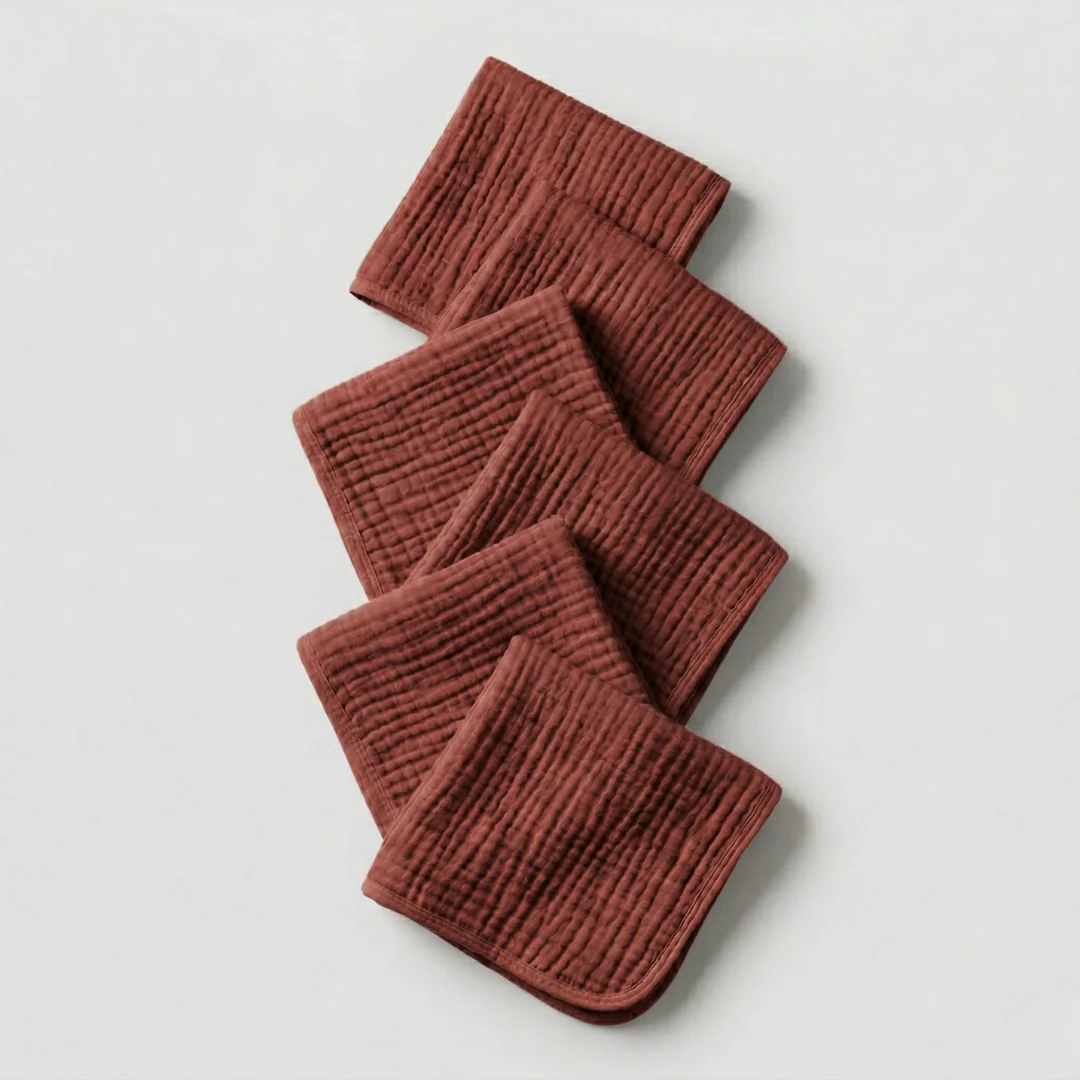 Muslin Cotton Face Towels (6 Pcs) - Image 8