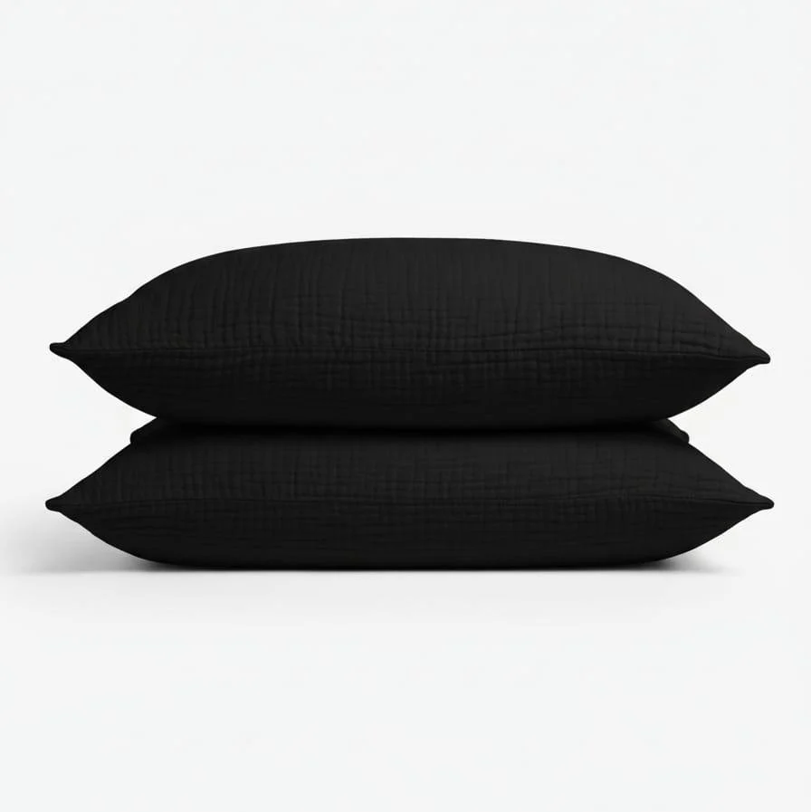 Muslin Cotton Pillowcase Set (2 Pcs) - Image 7
