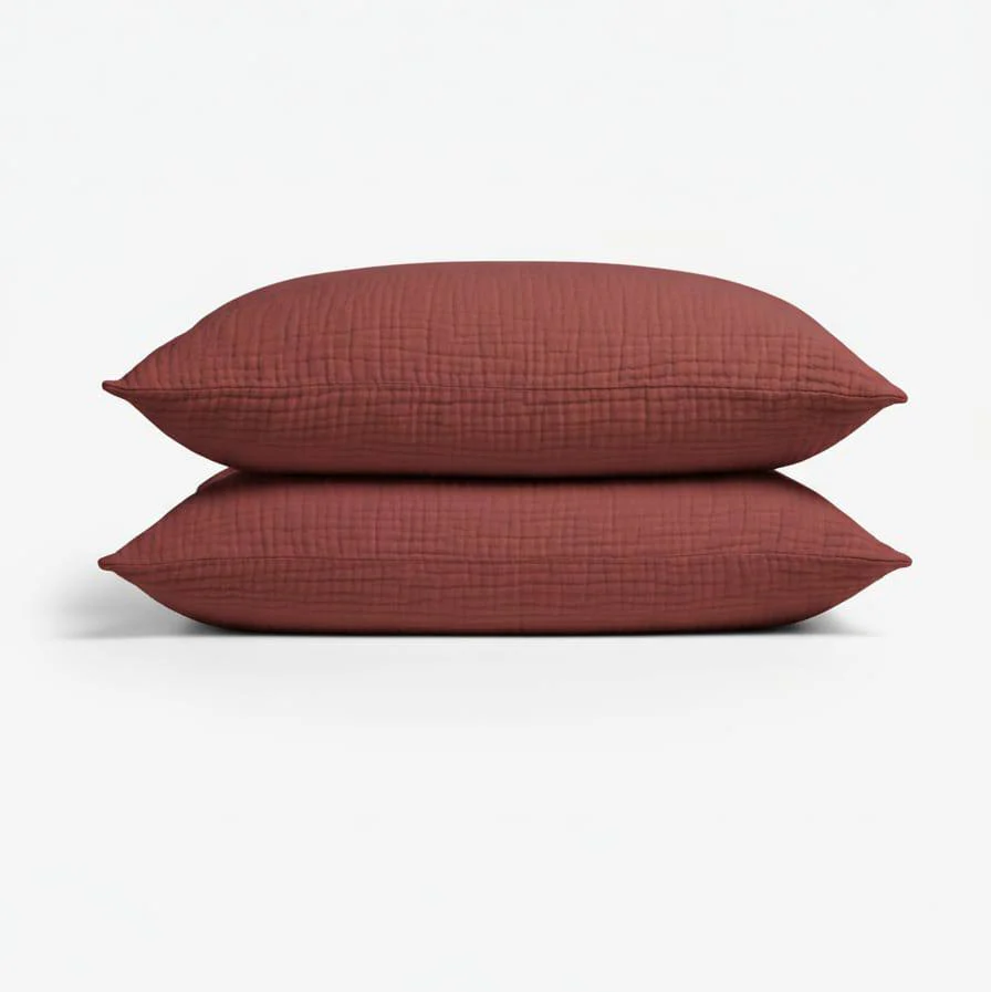 Muslin Cotton Pillowcase Set (2 Pcs) - Image 9
